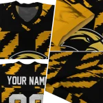 personalized southern miss golden eagles stripe block black jersey best selling