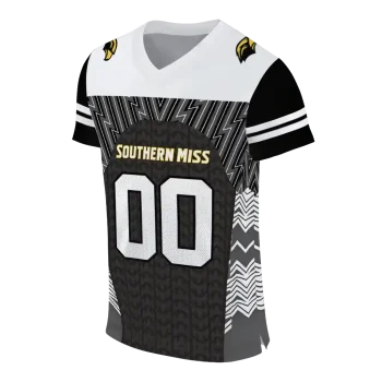 personalized southern miss golden eagles tire arrows black white jersey fashion forward