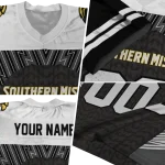 personalized southern miss golden eagles tire arrows black white jersey best selling