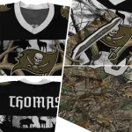 personalized tampa bay buccaneers antler skull camouflage hunting jersey best selling