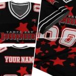 personalized tampa bay buccaneers star cluster black jersey best selling