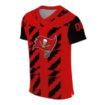 personalized tampa bay buccaneers stripe block red jersey best selling