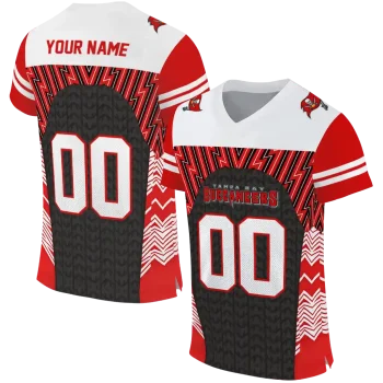 personalized tampa bay buccaneers tire arrows red black white jersey best selling