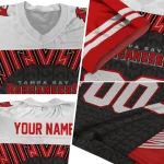 personalized tampa bay buccaneers tire arrows red black white jersey best selling