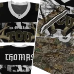 personalized tcu horned frogs antler skull camouflage hunting jersey best selling