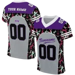 personalized tcu horned frogs brushstroke xs grey black jersey best selling
