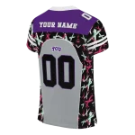 personalized tcu horned frogs brushstroke xs grey black jersey best selling