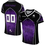 personalized tcu horned frogs halftone slant purple black jersey best selling