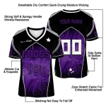 personalized tcu horned frogs halftone slant purple black jersey best selling