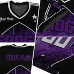 personalized tcu horned frogs halftone slant purple black jersey best selling