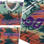 personalized tcu horned frogs horizon palm sunset jersey best selling