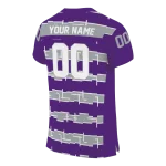 personalized tcu horned frogs layered grids purple jersey best selling