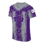 personalized tcu horned frogs rugged stripes purple jersey best selling