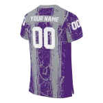 personalized tcu horned frogs rugged stripes purple jersey best selling