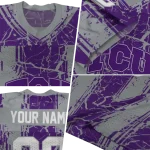 personalized tcu horned frogs rugged stripes purple jersey best selling
