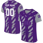 personalized tcu horned frogs stripe block purple jersey best selling