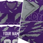 personalized tcu horned frogs stripe block purple jersey best selling