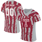 personalized temple owls stripe splatter red jersey best selling