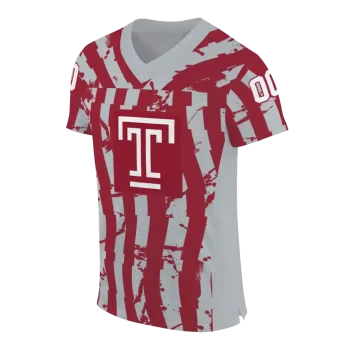 personalized temple owls stripe splatter red jersey fashion forward