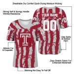personalized temple owls stripe splatter red jersey best selling