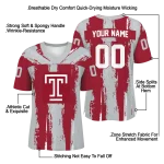 personalized temple owls striped texture red jersey best selling