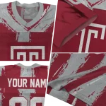personalized temple owls striped texture red jersey best selling