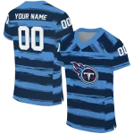 personalized tennessee titans art stripe navy jersey best selling