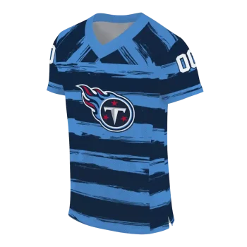 personalized tennessee titans art stripe navy jersey fashion forward