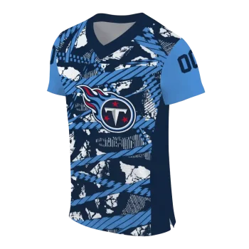 personalized tennessee titans camo shatter navy jersey fashion forward