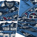 personalized tennessee titans camo shatter navy jersey best selling