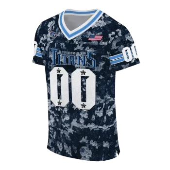 personalized tennessee titans camouflage abstract navy jersey fashion forward