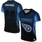 personalized tennessee titans halftone fade navy black jersey best selling