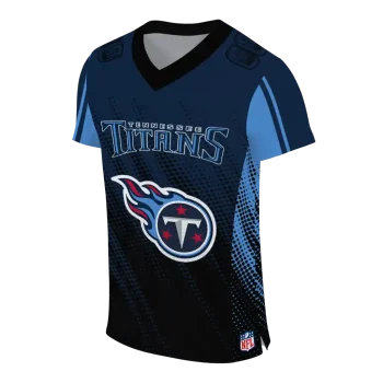 personalized tennessee titans halftone fade navy black jersey fashion forward