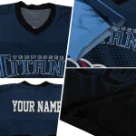 personalized tennessee titans halftone fade navy black jersey best selling