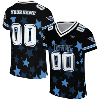 personalized tennessee titans star cluster black jersey best selling