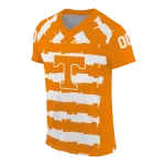 personalized tennessee volunteers layered grids orange jersey best selling