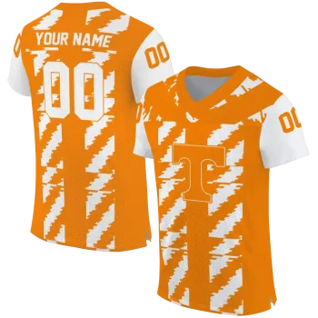 personalized tennessee volunteers stripe block orange jersey best selling