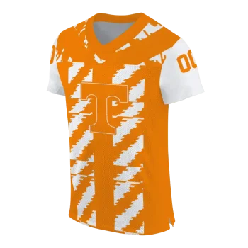 personalized tennessee volunteers stripe block orange jersey fashion forward