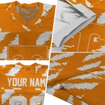 personalized tennessee volunteers stripe block orange jersey best selling
