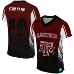 personalized texas am aggies halftone flow maroon black jersey best selling