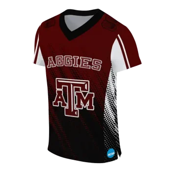 personalized texas am aggies halftone flow maroon black jersey fashion forward
