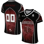 personalized texas am aggies halftone slant maroon black jersey best selling