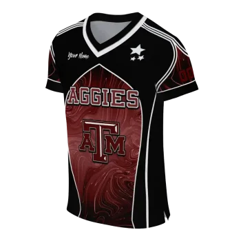 personalized texas am aggies halftone slant maroon black jersey fashion forward