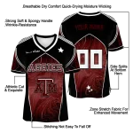 personalized texas am aggies halftone slant maroon black jersey best selling