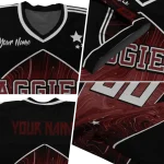 personalized texas am aggies halftone slant maroon black jersey best selling