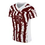 personalized texas am aggies stripe splatter maroon jersey best selling