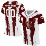 personalized texas am aggies striped texture maroon jersey best selling