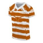 personalized texas longhorns art stripe orange jersey best selling