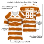personalized texas longhorns art stripe orange jersey best selling