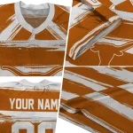 personalized texas longhorns art stripe orange jersey best selling